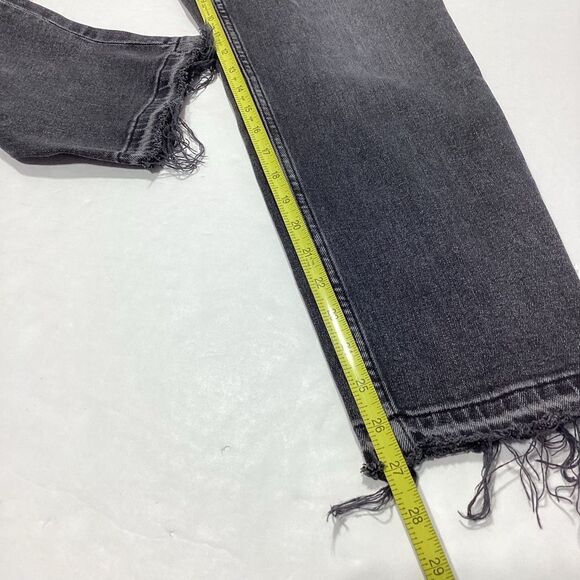 Everlane The Cheeky Jean Crop Raw Hem Black 30 High Rise Straight - Picture 12 of 12